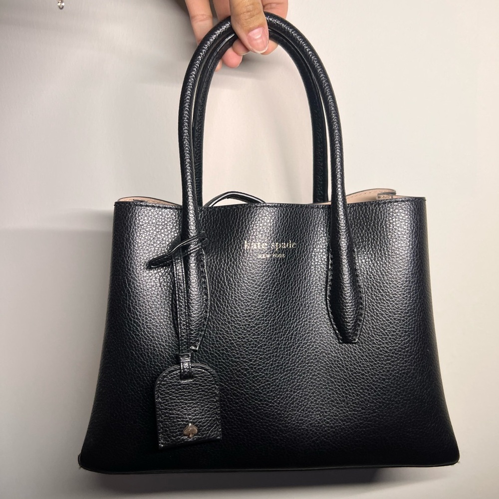 Kate Spade Eva Black Pebbled Leather Satchel
